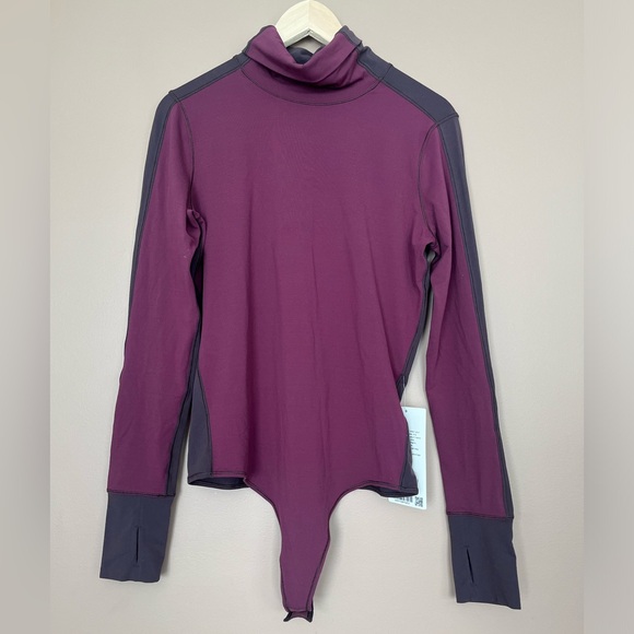 lululemon athletica Tops - {Lululemon} Rest Refined Bodysuit in Garnet / Sequoia - Womens Large - NWT